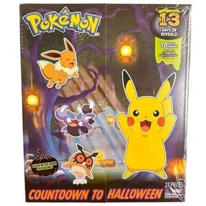 Pokemon Countdown to Halloween 2024 Calendar Jazwares 13 Days 16 Gifts PKW3065